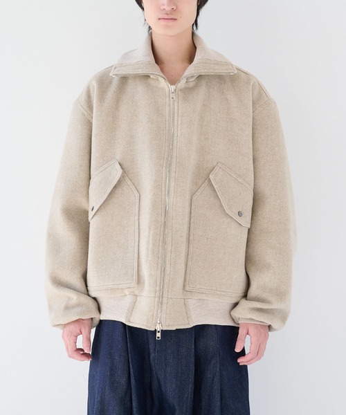 is-ness/イズネス】WOOL ZIP FLIGHT JACKET（ブルゾン）｜is-ness