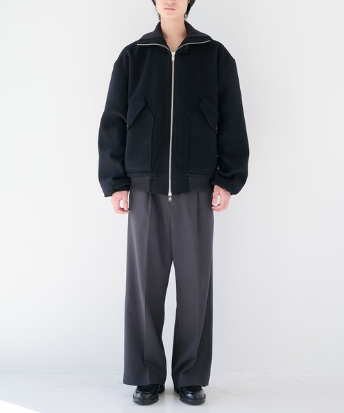 is-ness/イズネス】WOOL ZIP FLIGHT JACKET（ブルゾン）｜is-ness
