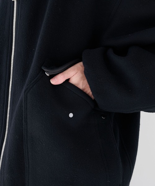 is-ness(イズネス)の「【is-ness/イズネス】WOOL ZIP FLIGHT JACKET(ブルゾン・メンズ・ブラック/ベージュ・M/L)」の8枚目の写真