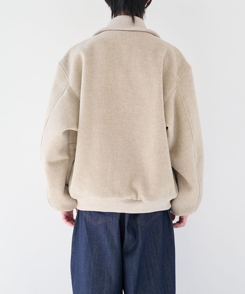 is-ness(イズネス)の「【is-ness/イズネス】WOOL ZIP FLIGHT JACKET(ブルゾン・メンズ・ブラック/ベージュ・M/L)」の14枚目の写真