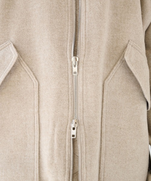 is-ness(イズネス)の「【is-ness/イズネス】WOOL ZIP FLIGHT JACKET(ブルゾン・メンズ・ブラック/ベージュ・M/L)」の19枚目の写真