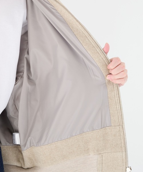 is-ness(イズネス)の「【is-ness/イズネス】WOOL ZIP FLIGHT JACKET(ブルゾン・メンズ・ブラック/ベージュ・M/L)」の20枚目の写真