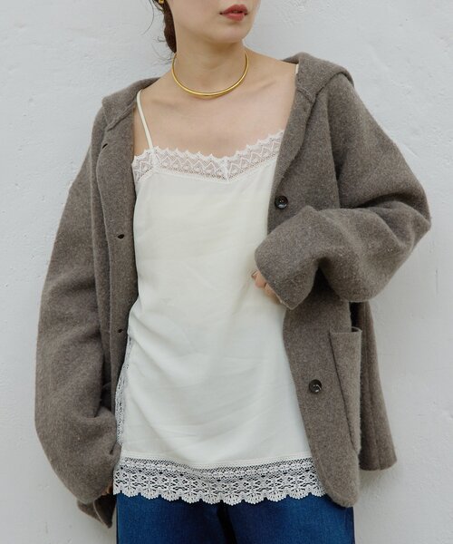 GALLARDAGALANTE（ガリャルダガランテ）の「【HERITANOVUM】レースキャミソール（キャミソール・レディース・ブラック/オフホワイト・FREE）」の22枚目の写真