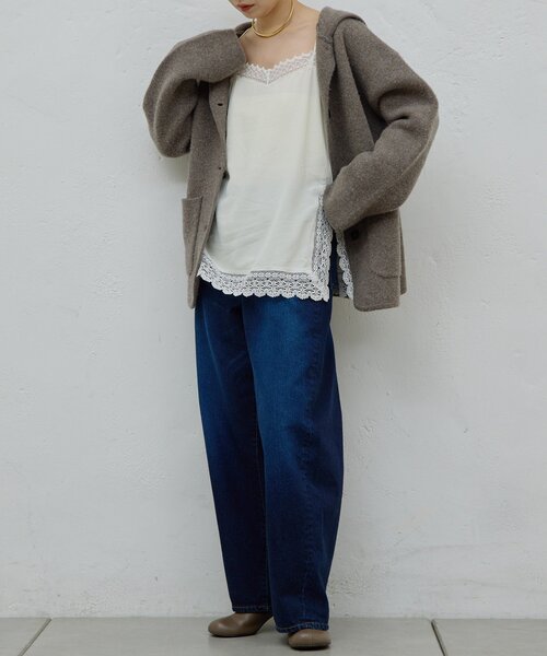 GALLARDAGALANTE（ガリャルダガランテ）の「【HERITANOVUM】レースキャミソール（キャミソール・レディース・ブラック/オフホワイト・FREE）」の20枚目の写真