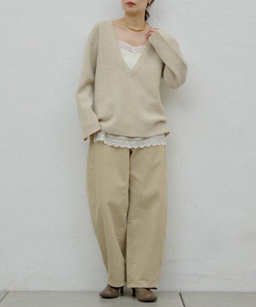 GALLARDAGALANTE（ガリャルダガランテ）の「【HERITANOVUM】レースキャミソール（キャミソール・レディース・ブラック/オフホワイト・FREE）」の18枚目の写真