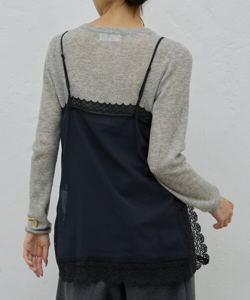 GALLARDAGALANTE（ガリャルダガランテ）の「【HERITANOVUM】レースキャミソール（キャミソール・レディース・ブラック/オフホワイト・FREE）」の13枚目の写真