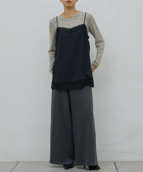 GALLARDAGALANTE（ガリャルダガランテ）の「【HERITANOVUM】レースキャミソール（キャミソール・レディース・ブラック/オフホワイト・FREE）」の12枚目の写真