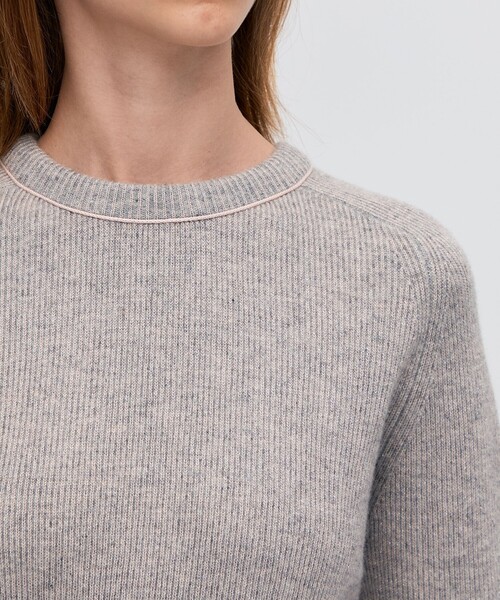 BACCA（バッカ）の「ラメウール ベーシックプルオーバーニット（ニット/セーター・レディース・ベージュ系その他/グレー系その他2・S）」の7枚目の写真