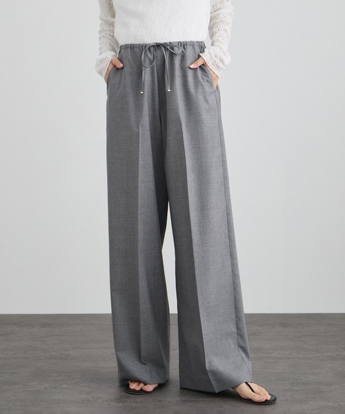 SALON adam et rope'（サロン アダム エ ロペ）の「ノンミュールジングウールパンツ（その他パンツ・レディース・グレー/ベージュ・S/M）」の2枚目の写真