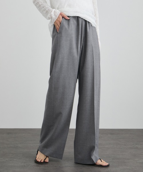 SALON adam et rope'（サロン アダム エ ロペ）の「ノンミュールジングウールパンツ（その他パンツ・レディース・グレー/ベージュ・S/M）」の9枚目の写真