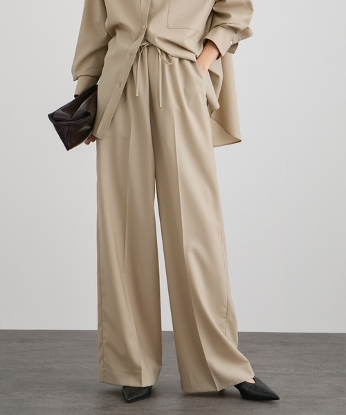 SALON adam et rope'（サロン アダム エ ロペ）の「ノンミュールジングウールパンツ（その他パンツ・レディース・グレー/ベージュ・S/M）」の5枚目の写真