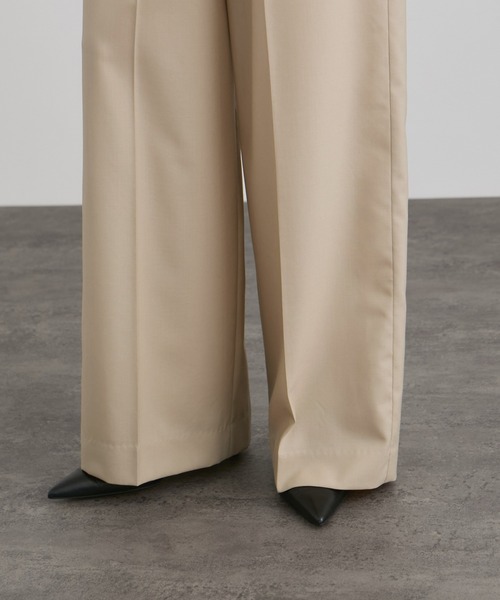 SALON adam et rope'（サロン アダム エ ロペ）の「ノンミュールジングウールパンツ（その他パンツ・レディース・グレー/ベージュ・S/M）」の6枚目の写真
