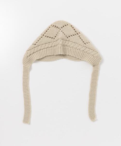 SMELLY（スメリー）の「ケーブルアミボンネット（ニットキャップ/ビーニー・レディース・ブラウン/アイボリー・-）」の9枚目の写真