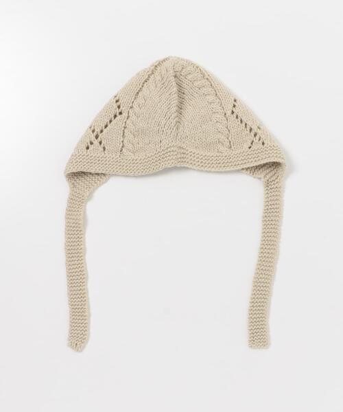 SMELLY（スメリー）の「ケーブルアミボンネット（ニットキャップ/ビーニー・レディース・ブラウン/アイボリー・-）」の10枚目の写真