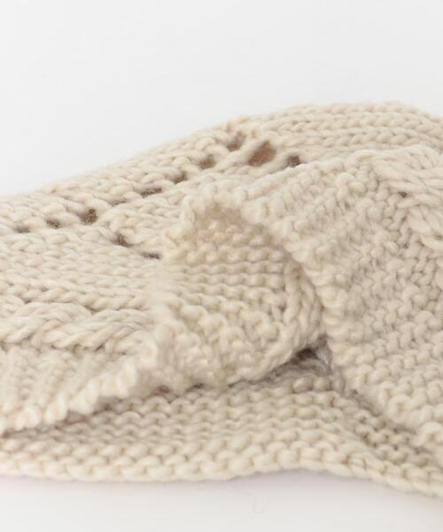 SMELLY（スメリー）の「ケーブルアミボンネット（ニットキャップ/ビーニー・レディース・ブラウン/アイボリー・-）」の11枚目の写真