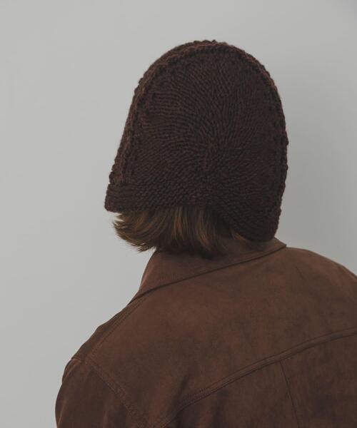 SMELLY（スメリー）の「ケーブルアミボンネット（ニットキャップ/ビーニー・レディース・ブラウン/アイボリー・-）」の16枚目の写真