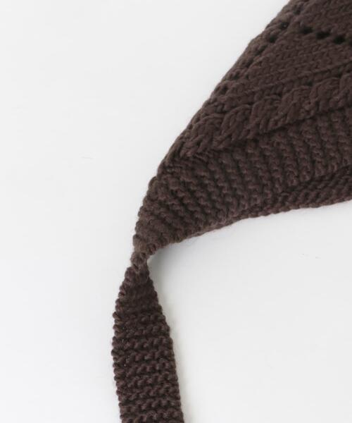 SMELLY（スメリー）の「ケーブルアミボンネット（ニットキャップ/ビーニー・レディース・ブラウン/アイボリー・-）」の19枚目の写真