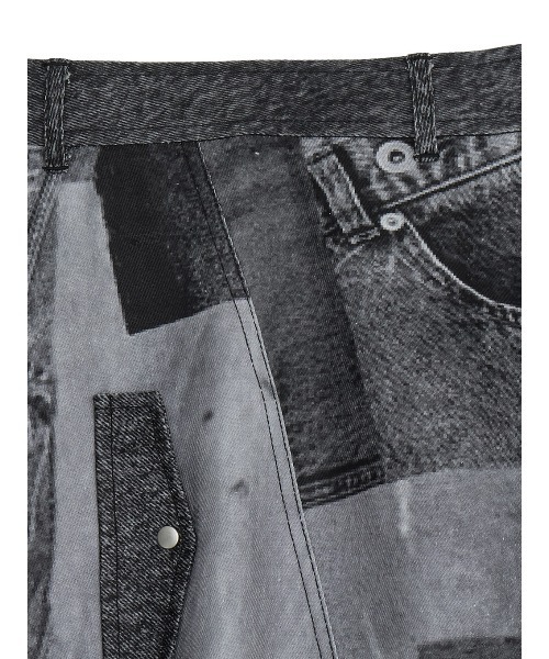 Ameri（アメリ）の「DENIM PATCHWORK PRINT SKIRT（デニムスカート・レディース・ブラック/ブルー・SMALL/MEDIUM）」の9枚目の写真