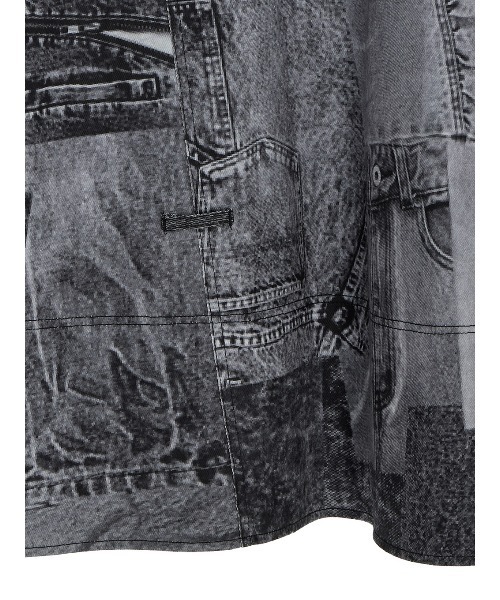 Ameri（アメリ）の「DENIM PATCHWORK PRINT SKIRT（デニムスカート・レディース・ブラック/ブルー・SMALL/MEDIUM）」の15枚目の写真