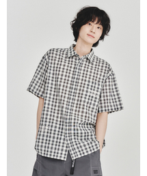 Wacky WiLLy（ワッキーウィリー）の「Big check short sleeve shirt gray（シャツ/ブラウス・メンズ）」