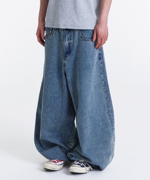 KICHUL(キチョル)の「BALLOON FIT DENIM PANTS (MID BLUE)(デニムパンツ・レディース・その他・LARGE/MEDIUM/SMALL/X-SMALL/XX-SMALL)」の2枚目の写真