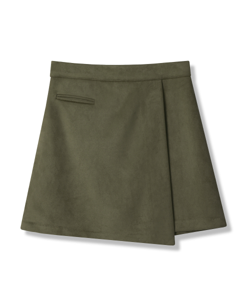 Vivacious（ビバシャス）の「Unbalance Mini Skirt - 4COL（スカート・レディース・チャコール/ブラック/カーキ/ピンク・SMALL/MEDIUM）」の6枚目の写真
