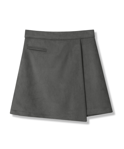 Vivacious（ビバシャス）の「Unbalance Mini Skirt - 4COL（スカート・レディース・チャコール/ブラック/カーキ/ピンク・SMALL/MEDIUM）」の7枚目の写真