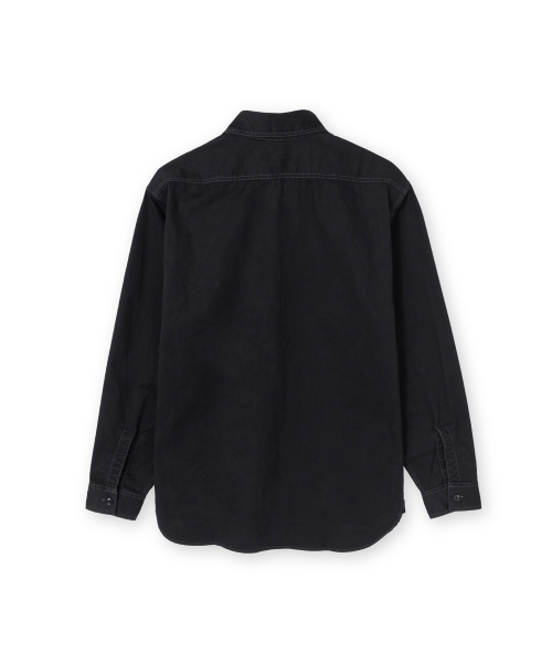 BROWNYARD（ブラウンヤード）の「W ウォッシュドワークシャツ、ブラック（シャツ/ブラウス・レディース・その他・2/1）」の2枚目の写真