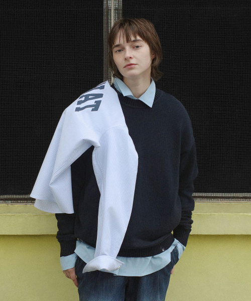 COVERNAT(カバーナット)の「グラフィティクルーネックニット ダークネイビー(ニット/セーター・レディース・その他・MEDIUM/LARGE/X-LARGE/SMALL)」の5枚目の写真