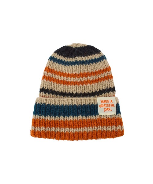 ROSE BUD（ローズバッド）の「(HAVE A GRATEFUL DAY)WATCH CAP（ニットキャップ/ビーニー・レディース・オレンジ/グレー・ONE SIZE）」の7枚目の写真