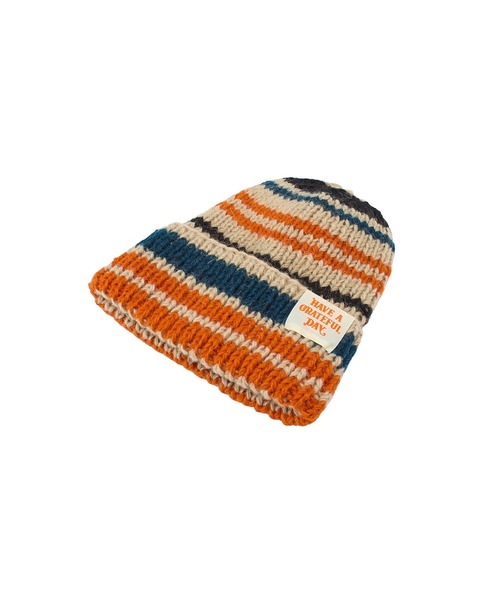 ROSE BUD（ローズバッド）の「(HAVE A GRATEFUL DAY)WATCH CAP（ニットキャップ/ビーニー・レディース・オレンジ/グレー・ONE SIZE）」の9枚目の写真