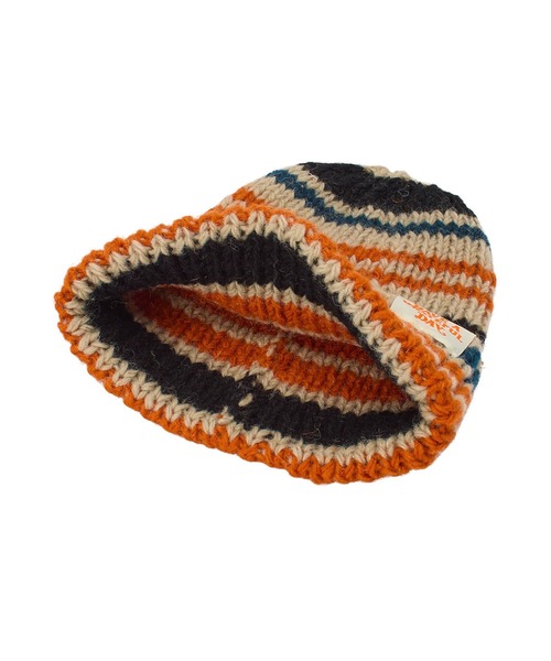 ROSE BUD（ローズバッド）の「(HAVE A GRATEFUL DAY)WATCH CAP（ニットキャップ/ビーニー・レディース・オレンジ/グレー・ONE SIZE）」の12枚目の写真