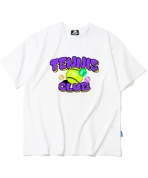 パープルテニスクラブ グラフィックTシャツ - ホワイト