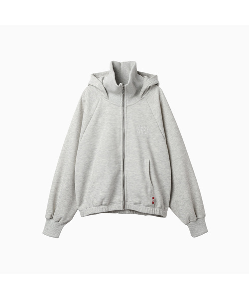 Waffle Mink Daily Hooded Zip Up_Oatmeal