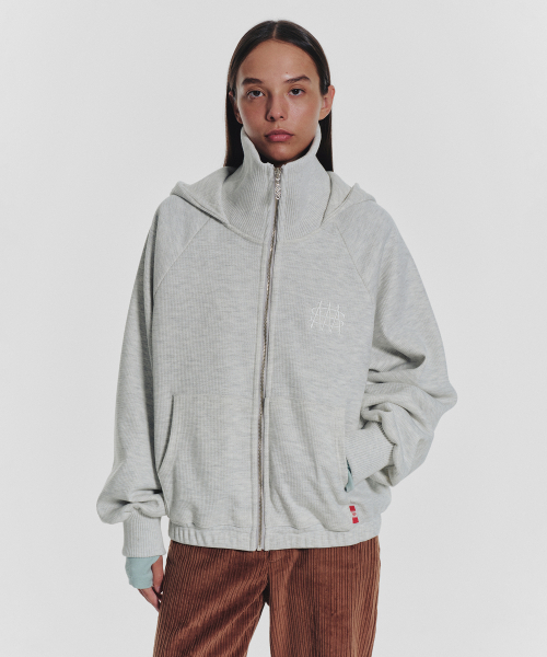 MENASOO(ミナス)の「Waffle Mink Daily Hooded Zip Up_Oatmeal(パーカー・レディース・オートミール・F)」の4枚目の写真