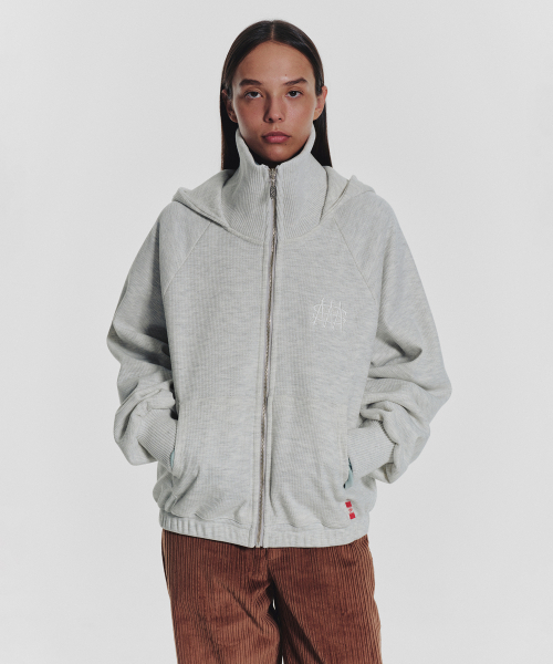 MENASOO(ミナス)の「Waffle Mink Daily Hooded Zip Up_Oatmeal(パーカー・レディース・オートミール・F)」の5枚目の写真