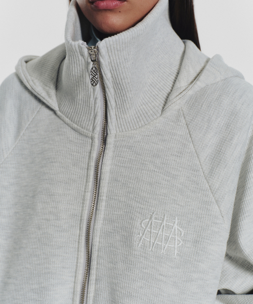 MENASOO(ミナス)の「Waffle Mink Daily Hooded Zip Up_Oatmeal(パーカー・レディース・オートミール・F)」の10枚目の写真