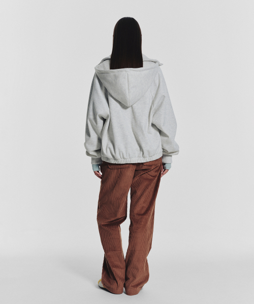 MENASOO(ミナス)の「Waffle Mink Daily Hooded Zip Up_Oatmeal(パーカー・レディース・オートミール・F)」の14枚目の写真