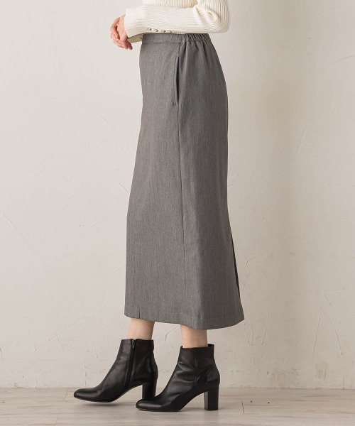 Droite lautreamont(ドロワットロートレアモン)の「裏起毛タイトスカート≪手洗い可能≫(スカート・レディース・ブラック/ライトグレー・M)」の14枚目の写真