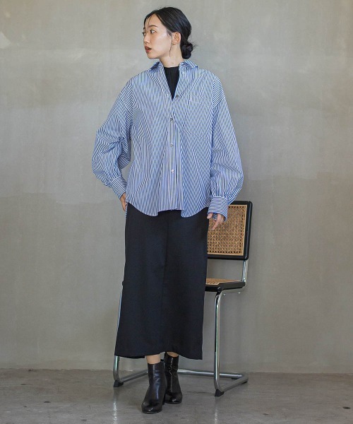 Droite lautreamont(ドロワットロートレアモン)の「裏起毛タイトスカート≪手洗い可能≫(スカート・レディース・ブラック/ライトグレー・M)」の8枚目の写真