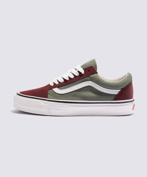 VANS(バンズ)の「PREMIUM オールドスクール / LX Old Skool BROWN/GREEN VN000D56BGS1(スニーカー・メンズ・カーキブラウン・9.5/11/11.5/5/7.5/8/8.5/9/10)」の1枚目の写真