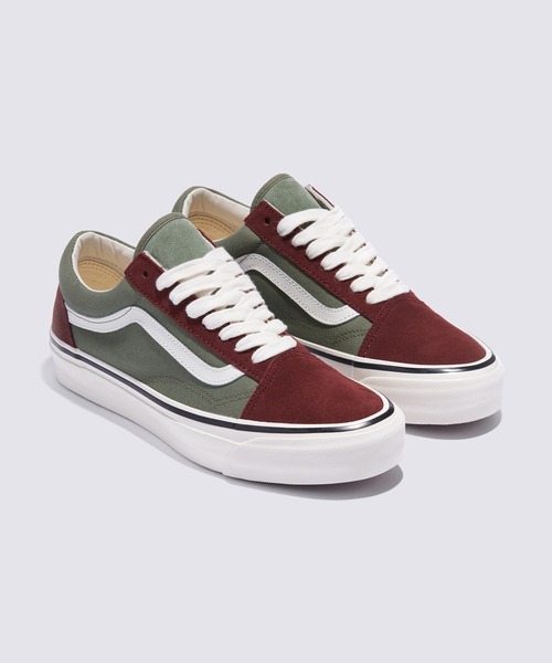VANS(バンズ)の「PREMIUM オールドスクール / LX Old Skool BROWN/GREEN VN000D56BGS1(スニーカー・メンズ・カーキブラウン・9.5/11/11.5/5/7.5/8/8.5/9/10)」の2枚目の写真