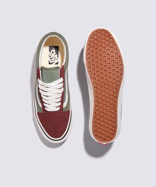 VANS(バンズ)の「PREMIUM オールドスクール / LX Old Skool BROWN/GREEN VN000D56BGS1(スニーカー・メンズ・カーキブラウン・9.5/11/11.5/5/7.5/8/8.5/9/10)」の3枚目の写真