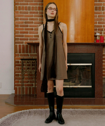 LETTERA（レッテラ）の「Velvet Ribbon Checked Dress_Brown Check（ワンピース）」