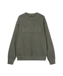 ピグメントダイクルーネックスウェットカーキ