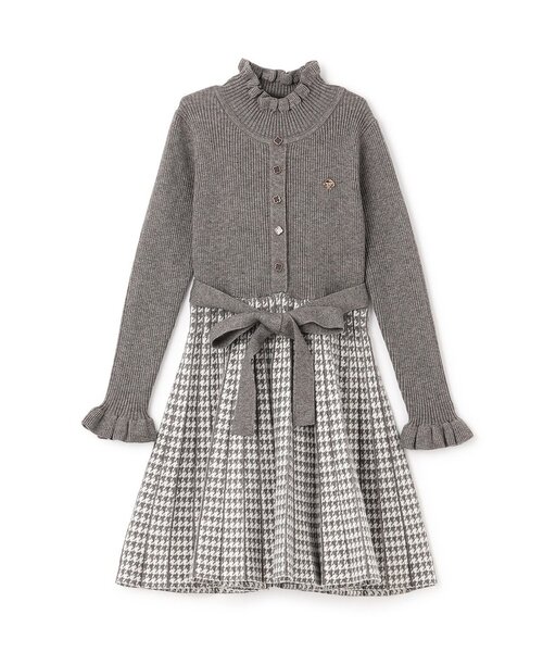 ケイトスペード  千鳥柄ニットワンピース 千鳥柄ニットワンピース（ワンピース）｜kate spade new york kids