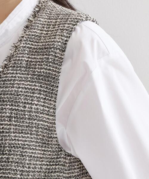 THE SHOP TK （ザ ショップ ティーケー ）の「【フォーマルにもカジュアルにも】ツイードジレ（ベスト・レディース・アイボリー/ネイビー/ブラック系3・12/13）」の22枚目の写真