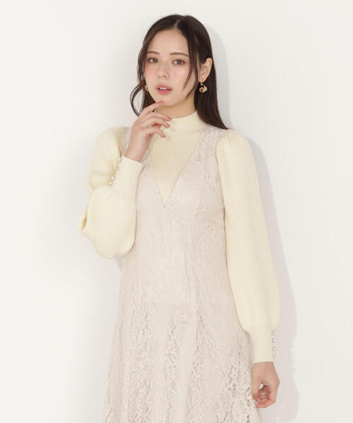 PROPORTION BODY DRESSING（プロポーションボディドレッシング）の「ハイネックボリュームスリーブニット / 1216170008（ニット/セーター・レディース・イエロー/ライトグリーン/ホワイト系その他・MEDIUM/SMALL）」の5枚目の写真