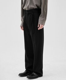 MUILL（ミュール）の「Double Loop Belt Slacks (Black)（スラックス）」