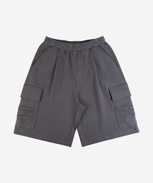 ALEXNAIDEN（アレックスエンエイデン）の「One Tuck Wide Cargo Half Pants (Charcoal)（その他パンツ）」